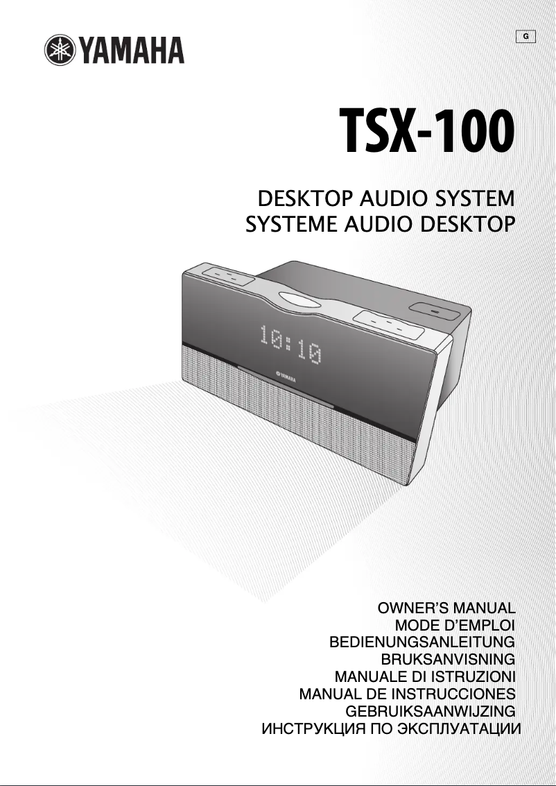 Image de la première page du manuel de l'appareil TSX-100