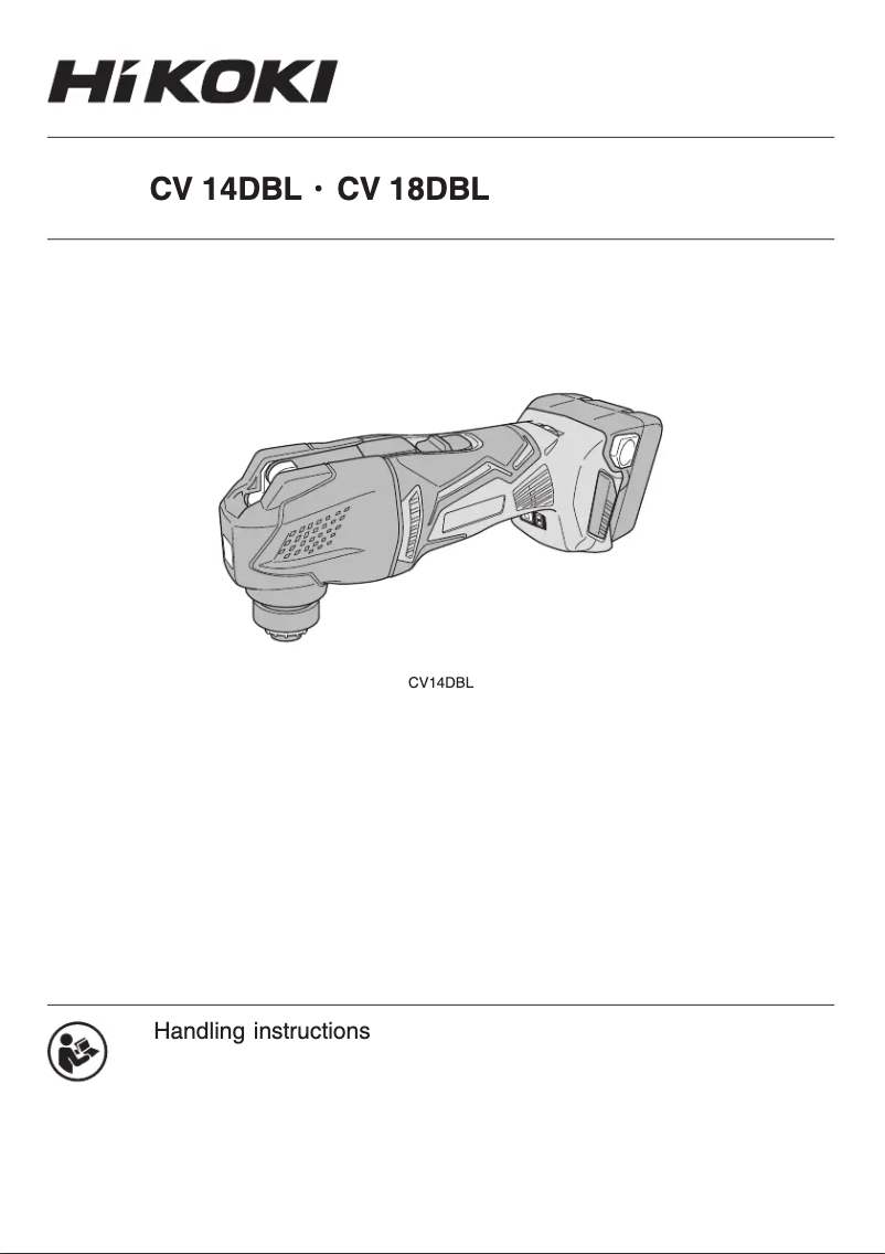 Page n°1 - Manuel utilisateur HiKOKI CV18DBL2