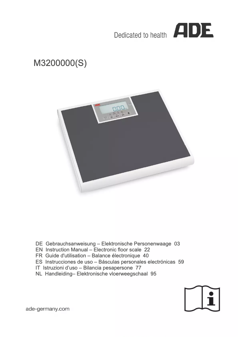 Page 1 de la notice Manuel utilisateur ADE M320000