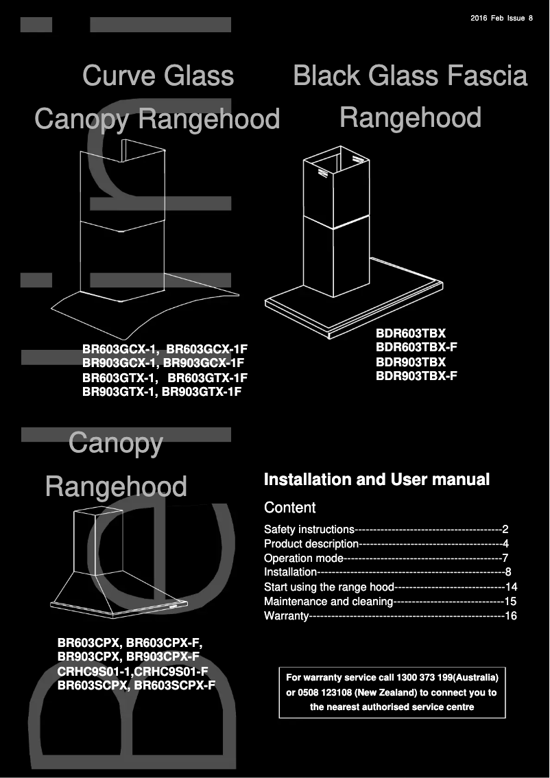 Image de la première page du manuel de l'appareil CRHC9S01-F