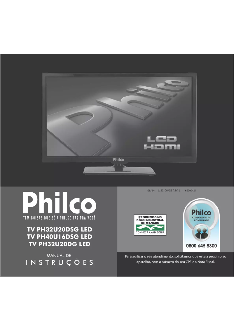 Page 1 de la notice Manuel utilisateur Philco PH40U16DSG