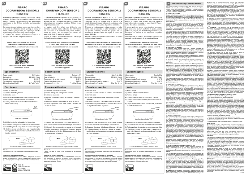 Page n°1 - Manuel utilisateur Fibaro FGDW-002