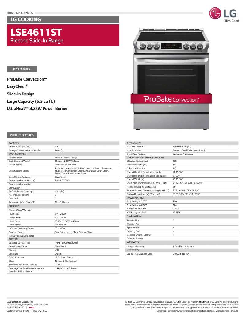 Image de la première page du manuel de l'appareil LSE4611ST