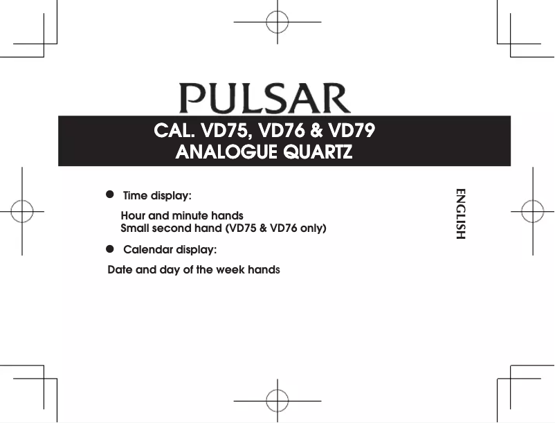 Página 1 del manual Manual de usuario Pulsar VD79