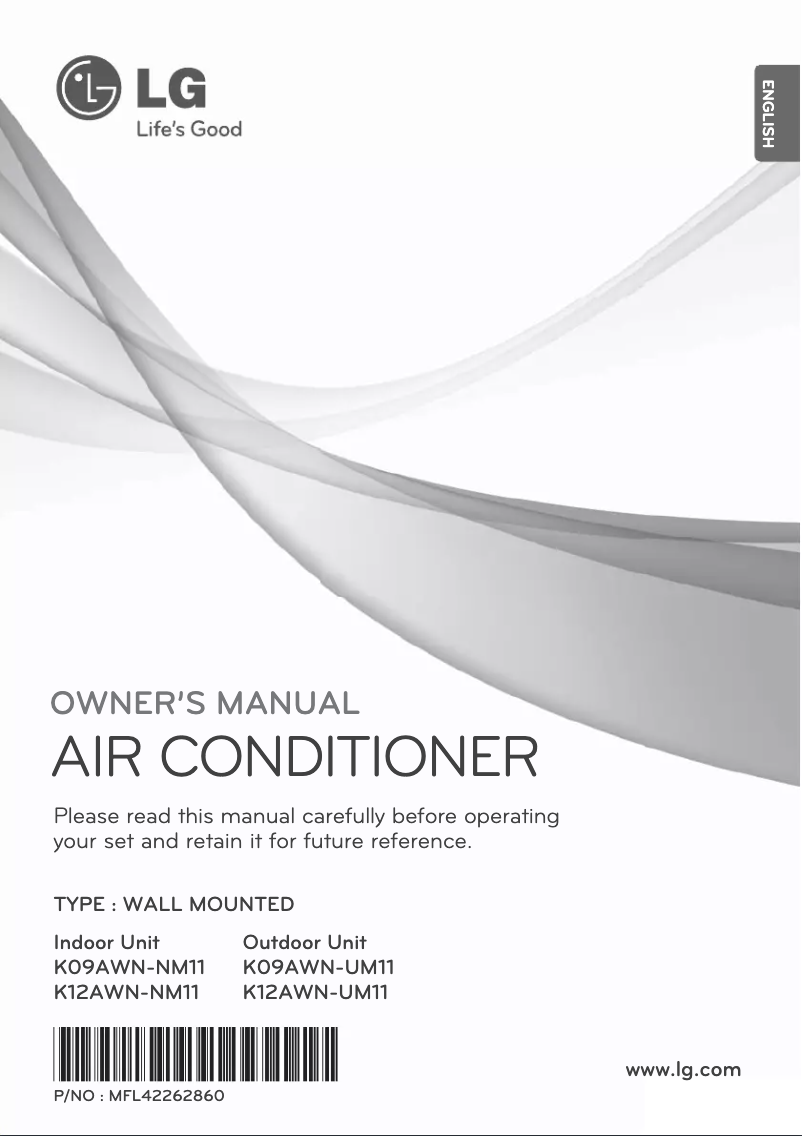 Page 1 de la notice Manuel utilisateur LG K09AWN-NM11