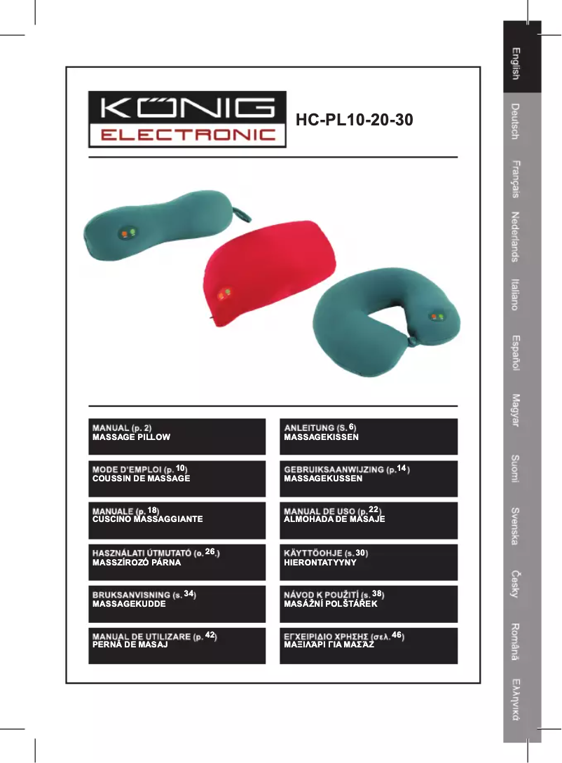 Page n°1 - Manuel utilisateur Konig HC-PL30