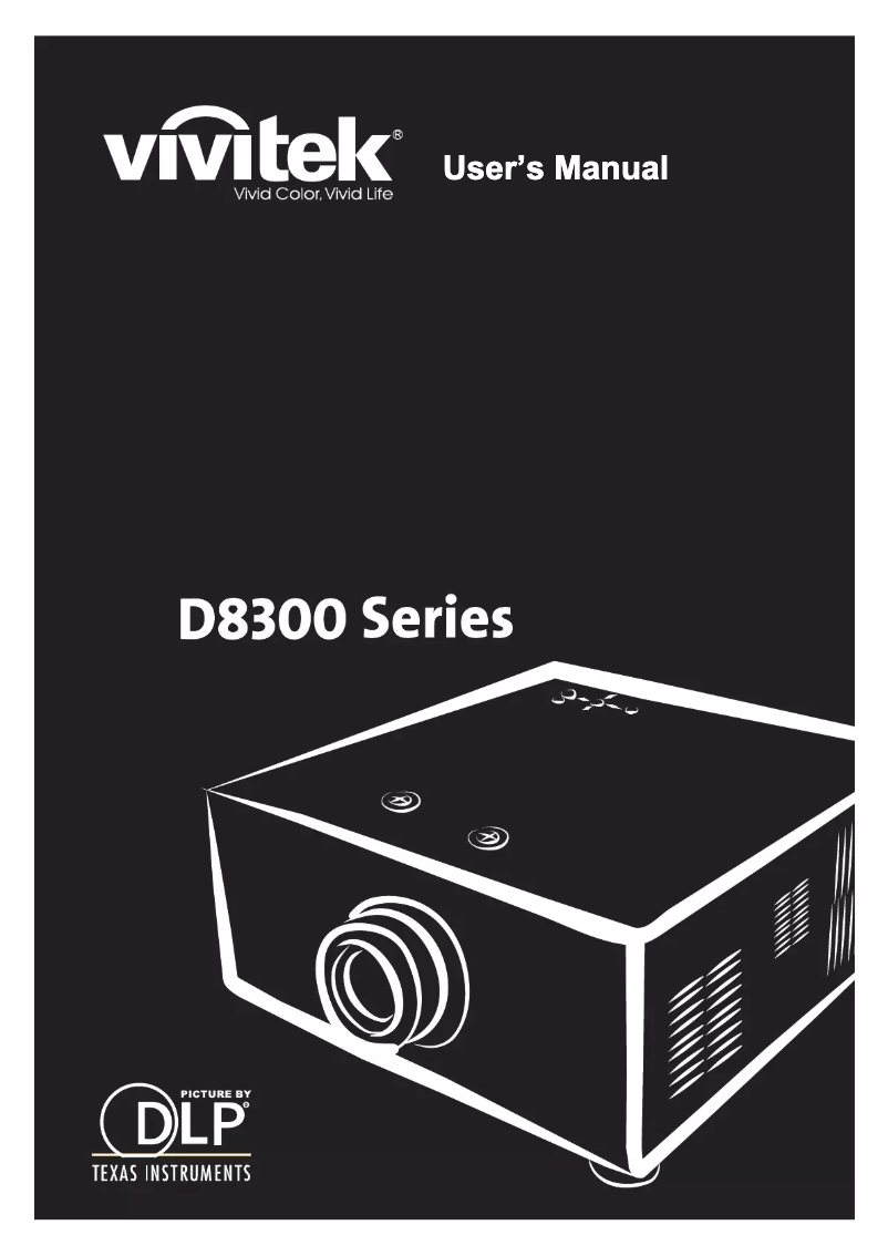 Page n°1 - Manuel utilisateur Vivitek D8300EST