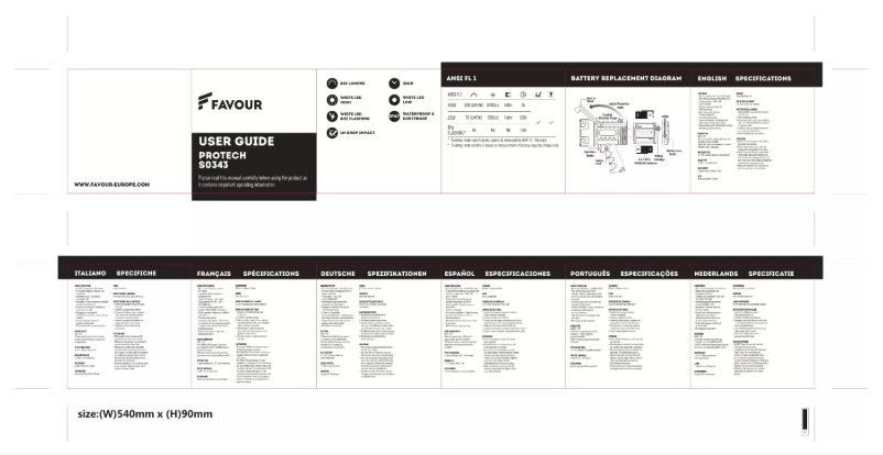Page 1 de la notice Manuel utilisateur Favour Protech S0343