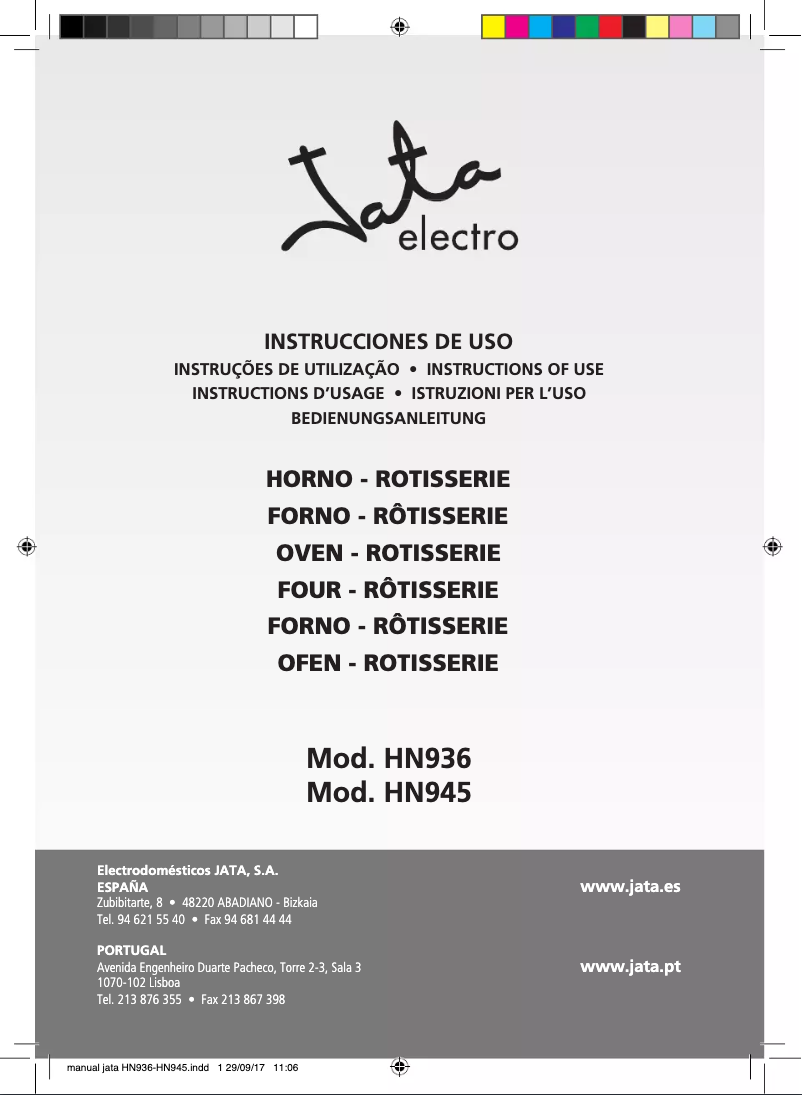 Página 1 del manual Manual de usuario Jata HN936