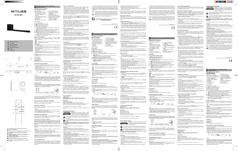 Page n°1 - Manuel utilisateur Muse M-1850 SBT