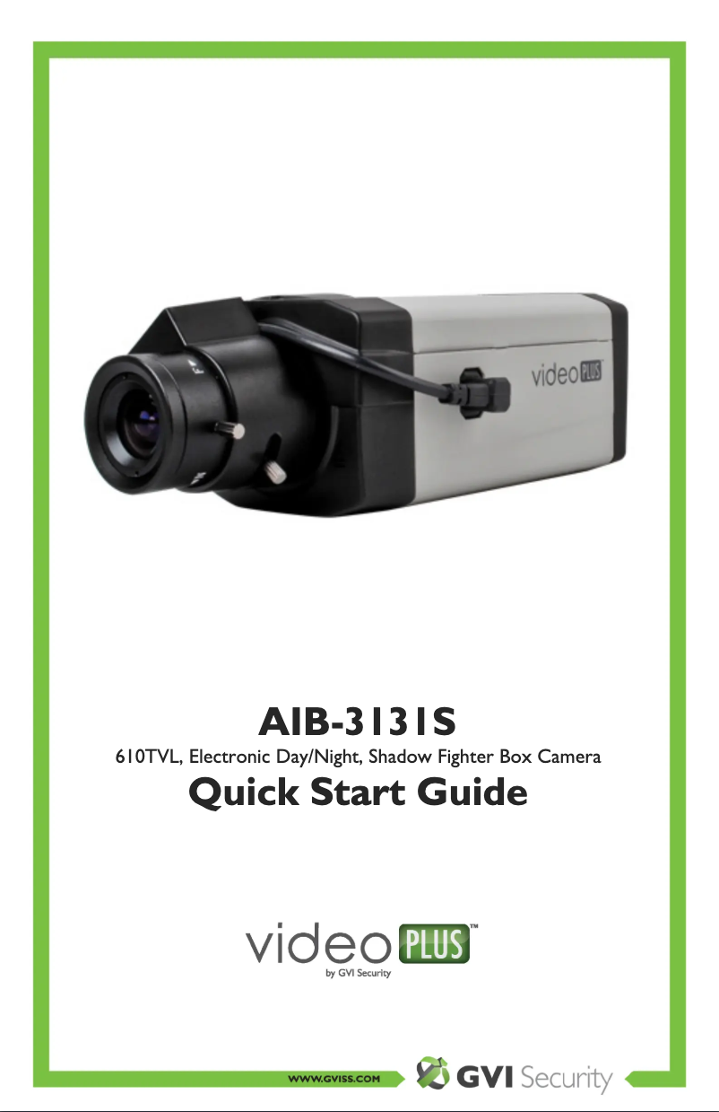 Página 1 del manual Manual de usuario GVI Security videoPLUS AIB-3131S