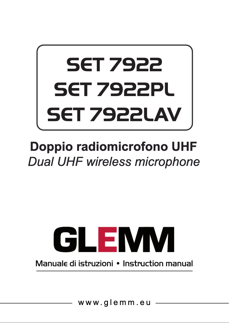 Image de la première page du manuel de l'appareil SET 7922PL