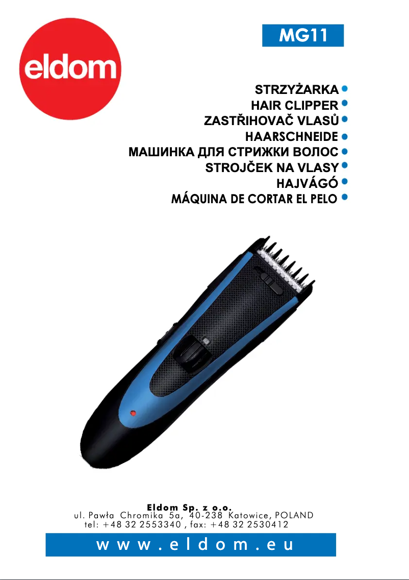 Page 1 de la notice Manuel utilisateur Eldom MG11