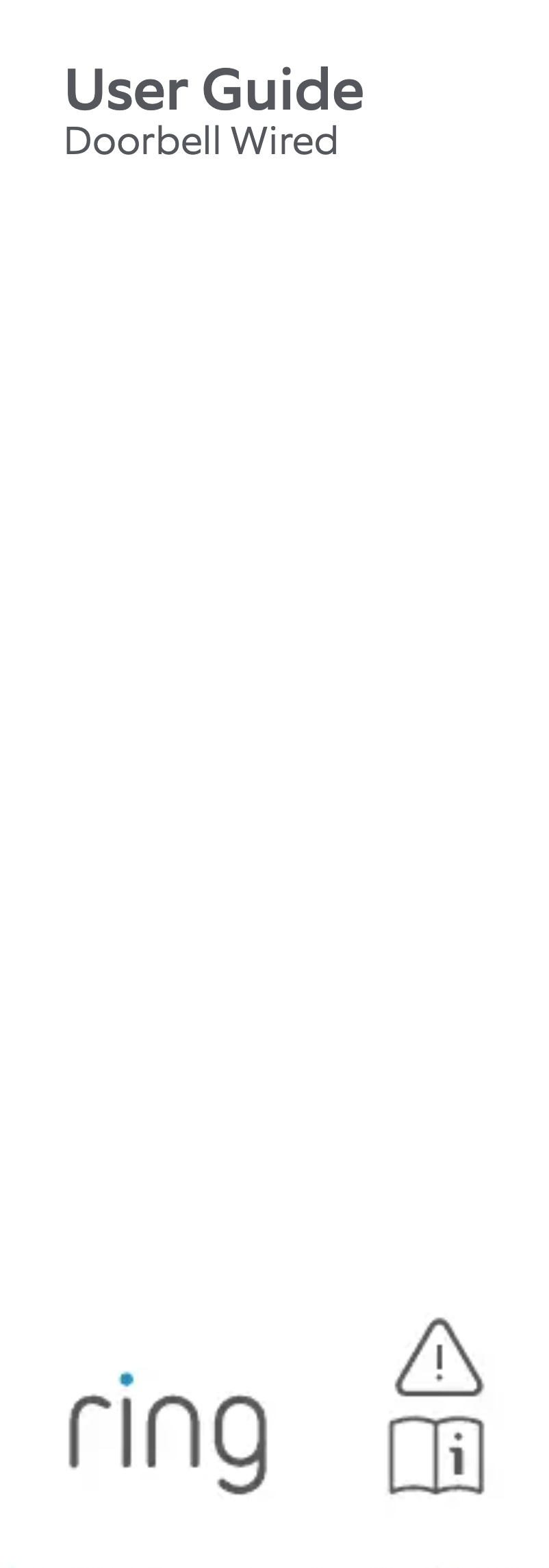 Page 1 de la notice Manuel utilisateur Ring Doorbell Wired