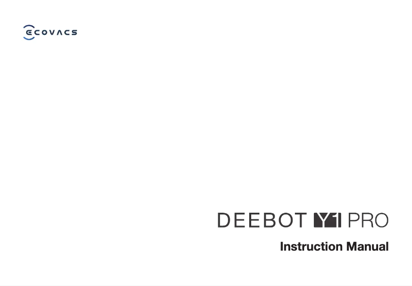 Page n°1 - Manuel utilisateur ECOVACS DEEBOT Y1 Pro