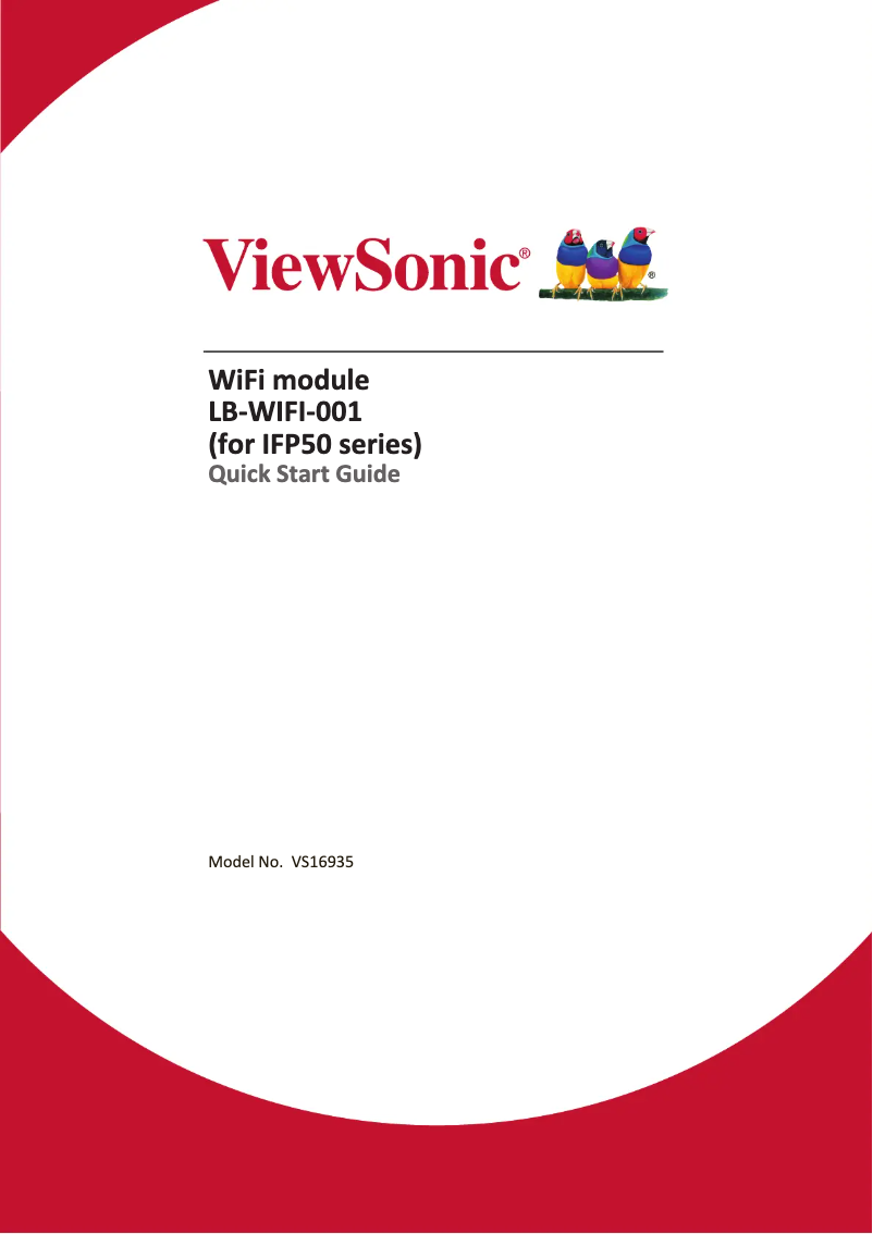 Page n°1 - Manuel utilisateur Viewsonic LB-WIFI-001