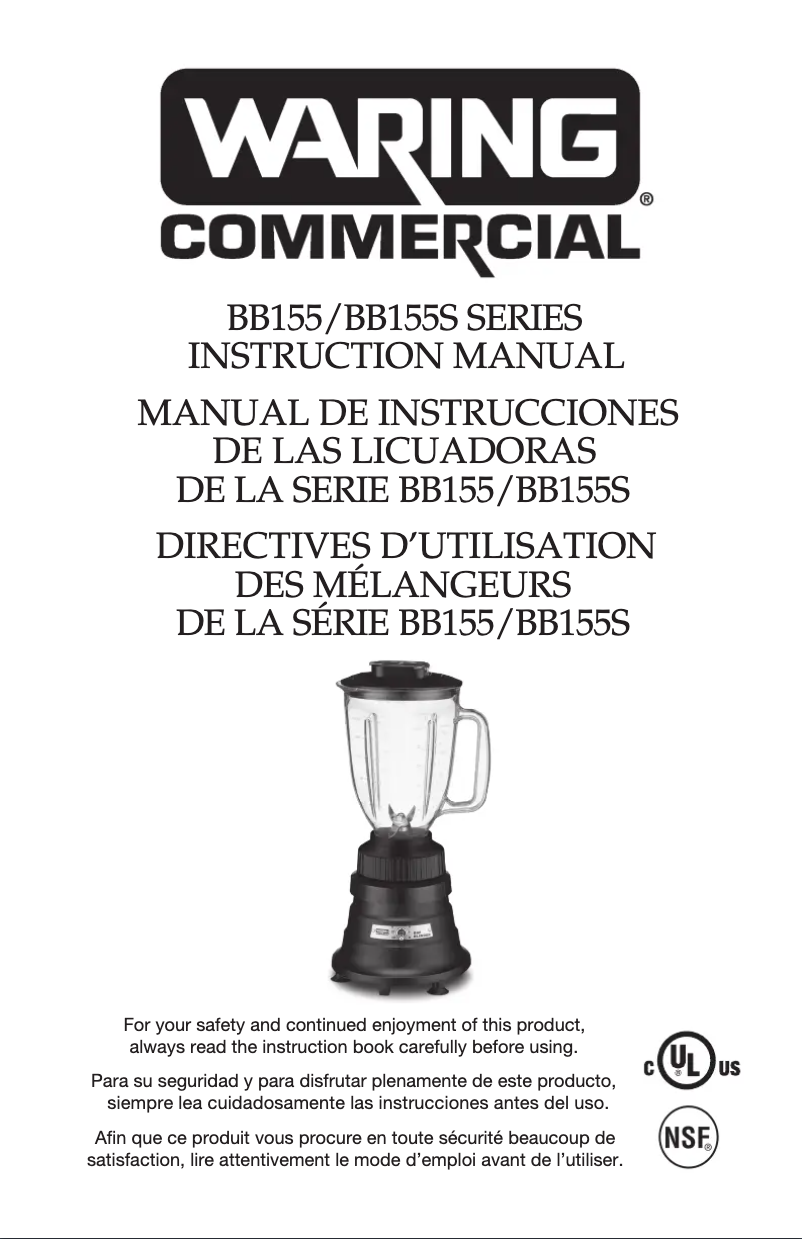 Image de la première page du manuel de l'appareil BB155S