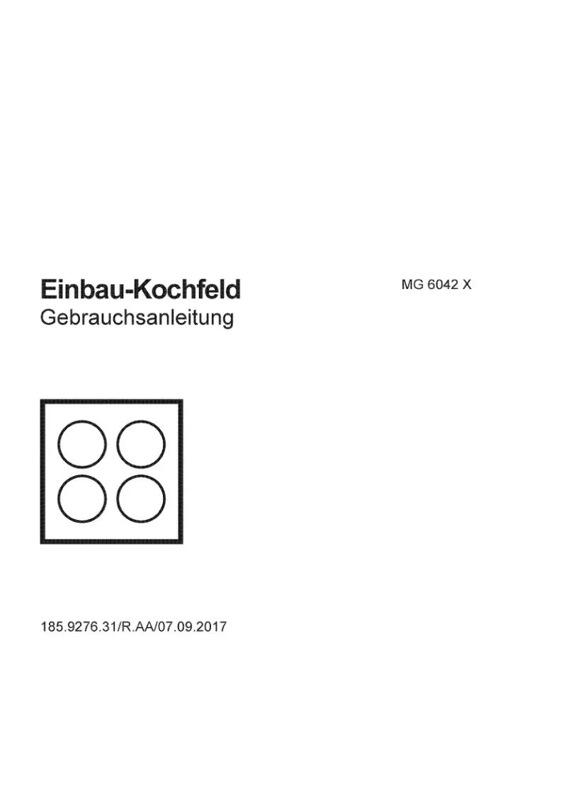 Page 1 de la notice Manuel utilisateur Elektra Bregenz MG 6042 X