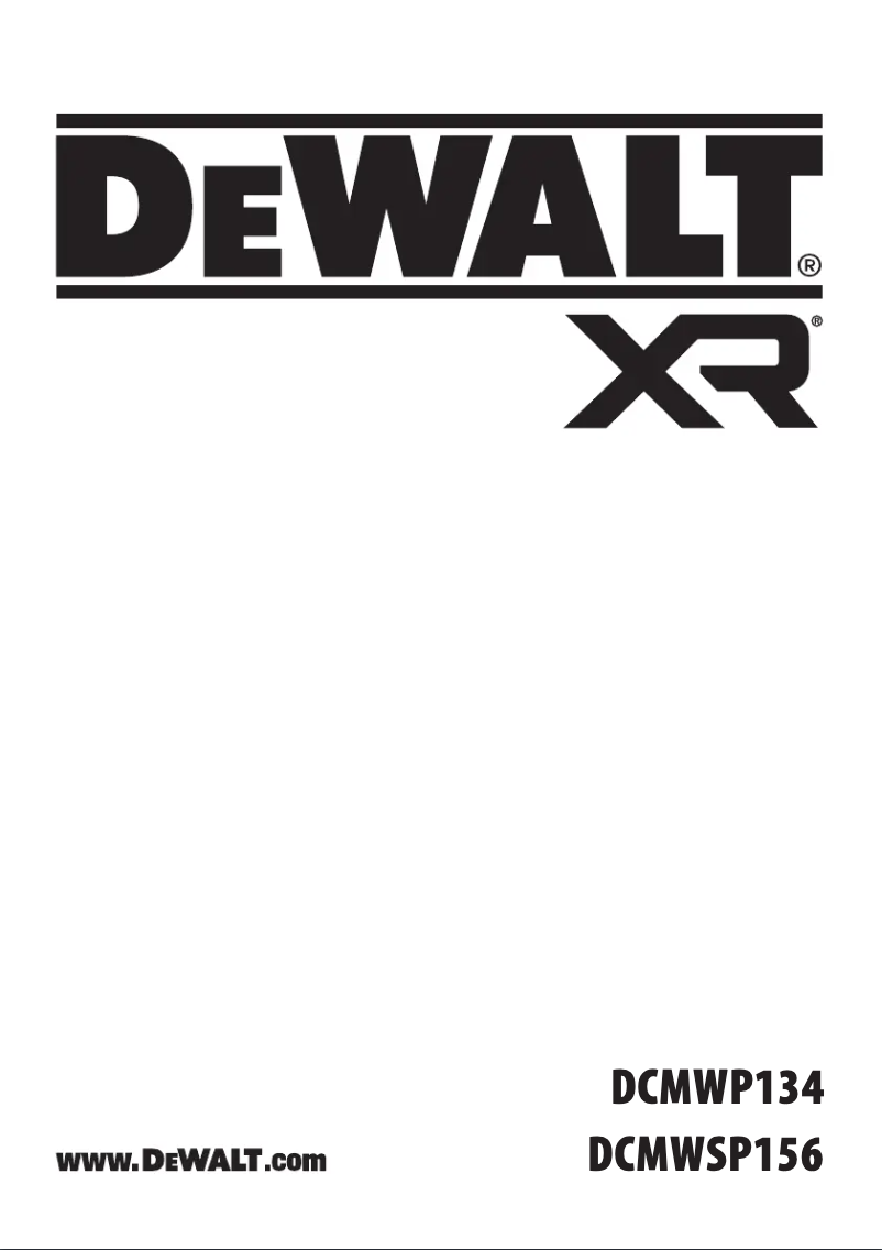 Page n°1 - Manuel utilisateur DeWalt DCMWSP156