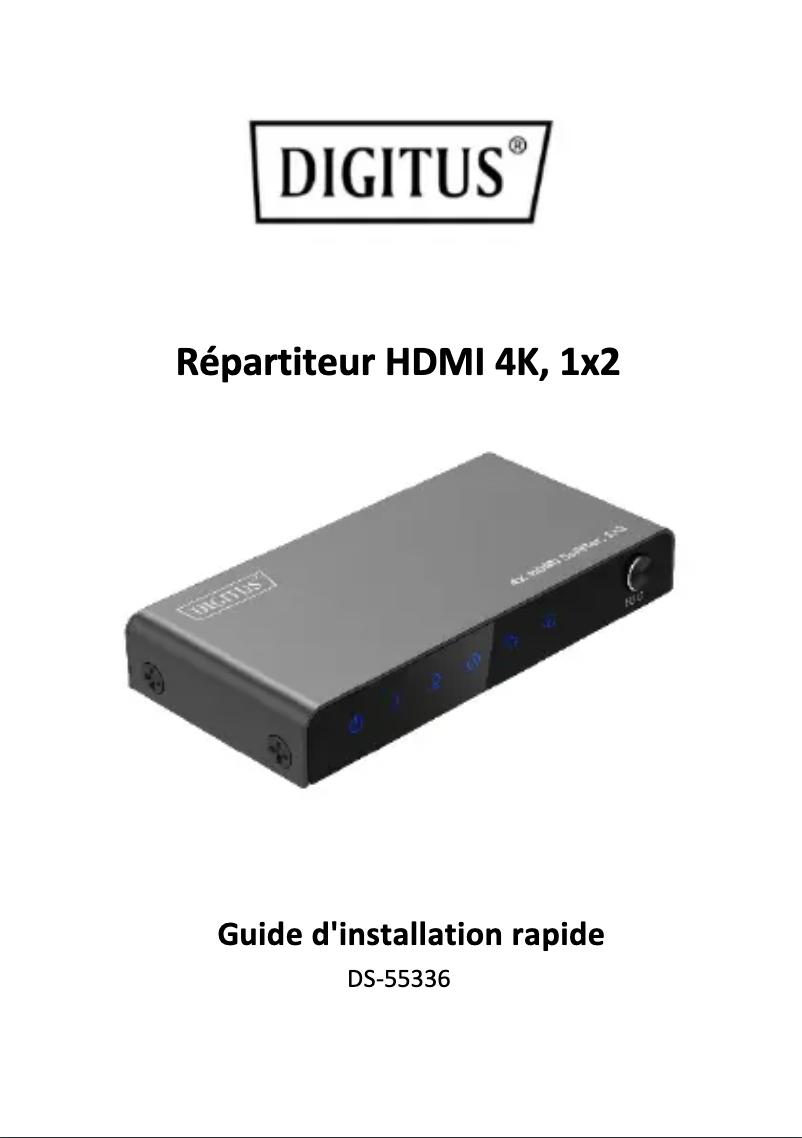 Image de la première page du manuel de l'appareil DS-55336