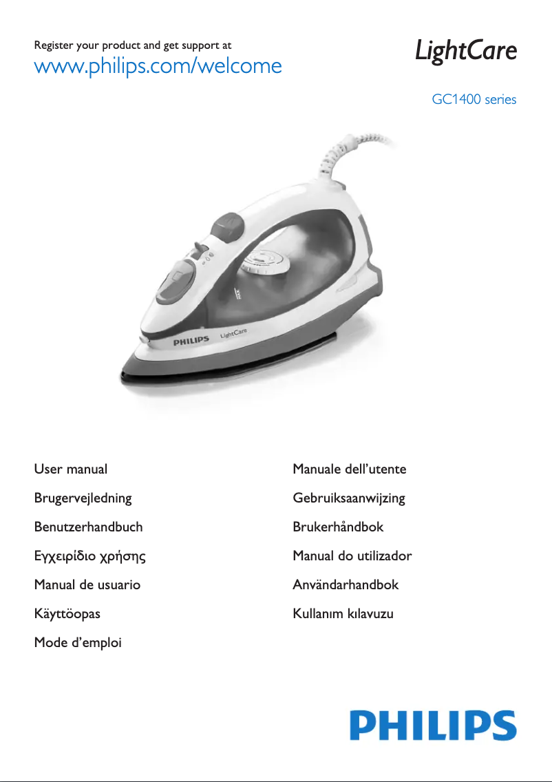 Image de la première page du manuel de l'appareil Walita FeatherLight GC1418