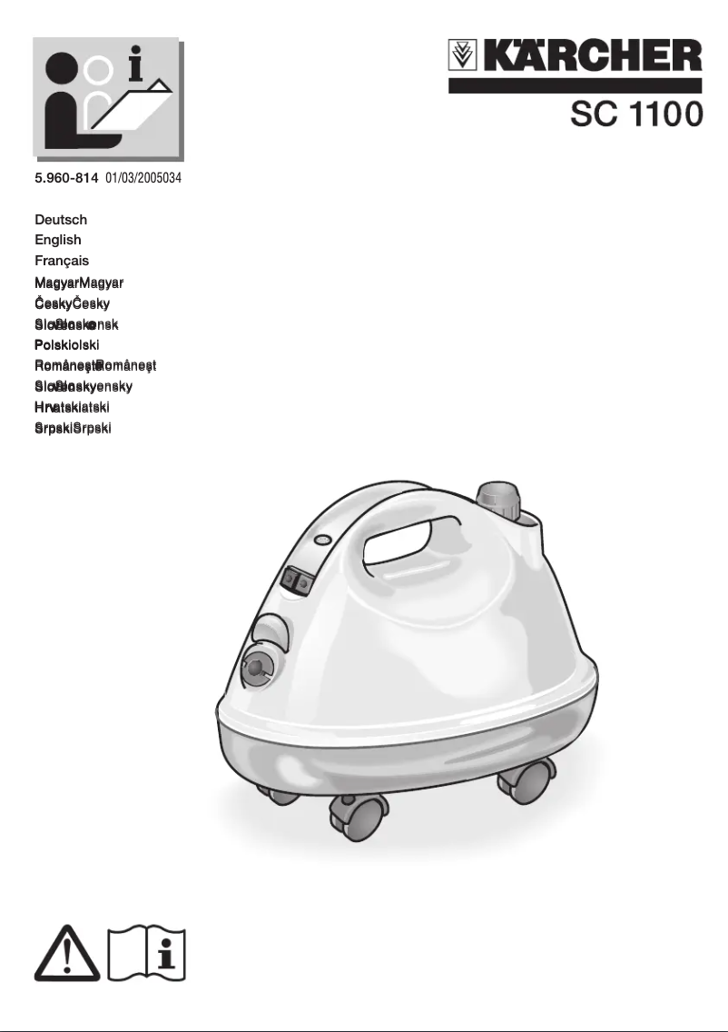 Page n°1 - Manuel utilisateur Kärcher SC 1100