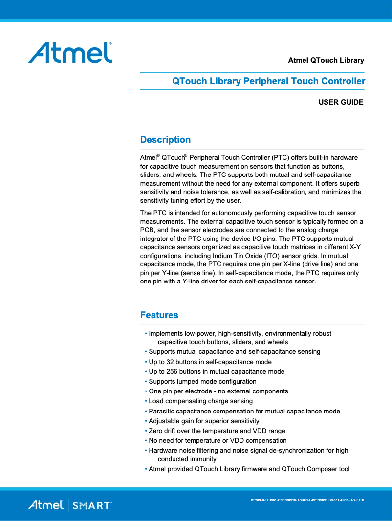 Page 1 de la notice Manuel utilisateur Microchip ATSAMDA1E14B
