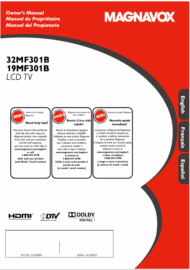 Image de la première page du manuel de l'appareil 32MF301B