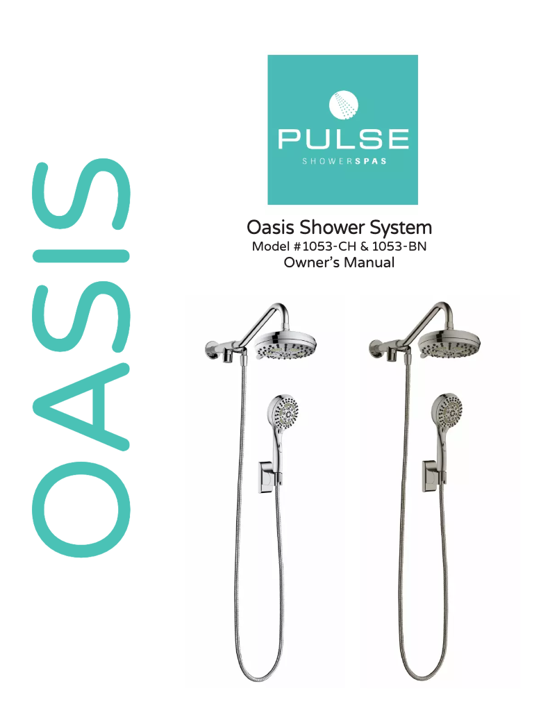 Page 1 de la notice Manuel utilisateur Pulse ShowerSpas Oasis 1053-BN