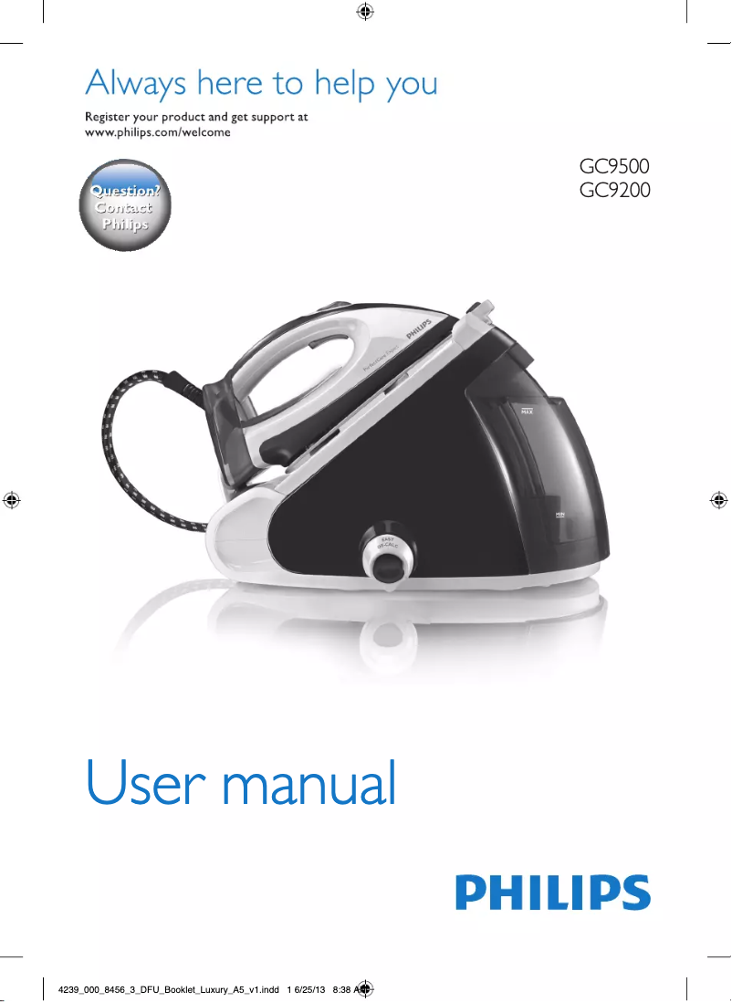 Page n°1 - Manuel utilisateur Philips PerfectCare Expert GC9221