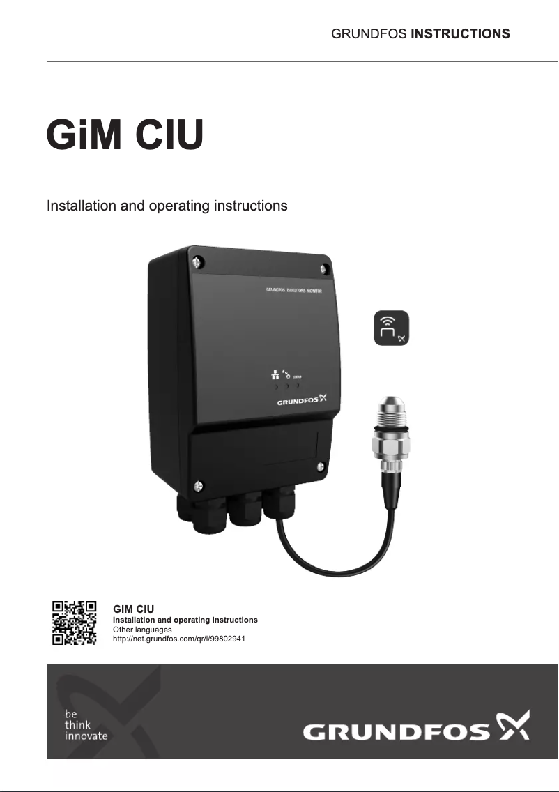 Page n°1 - Guide d'installation Grundfos CU 362