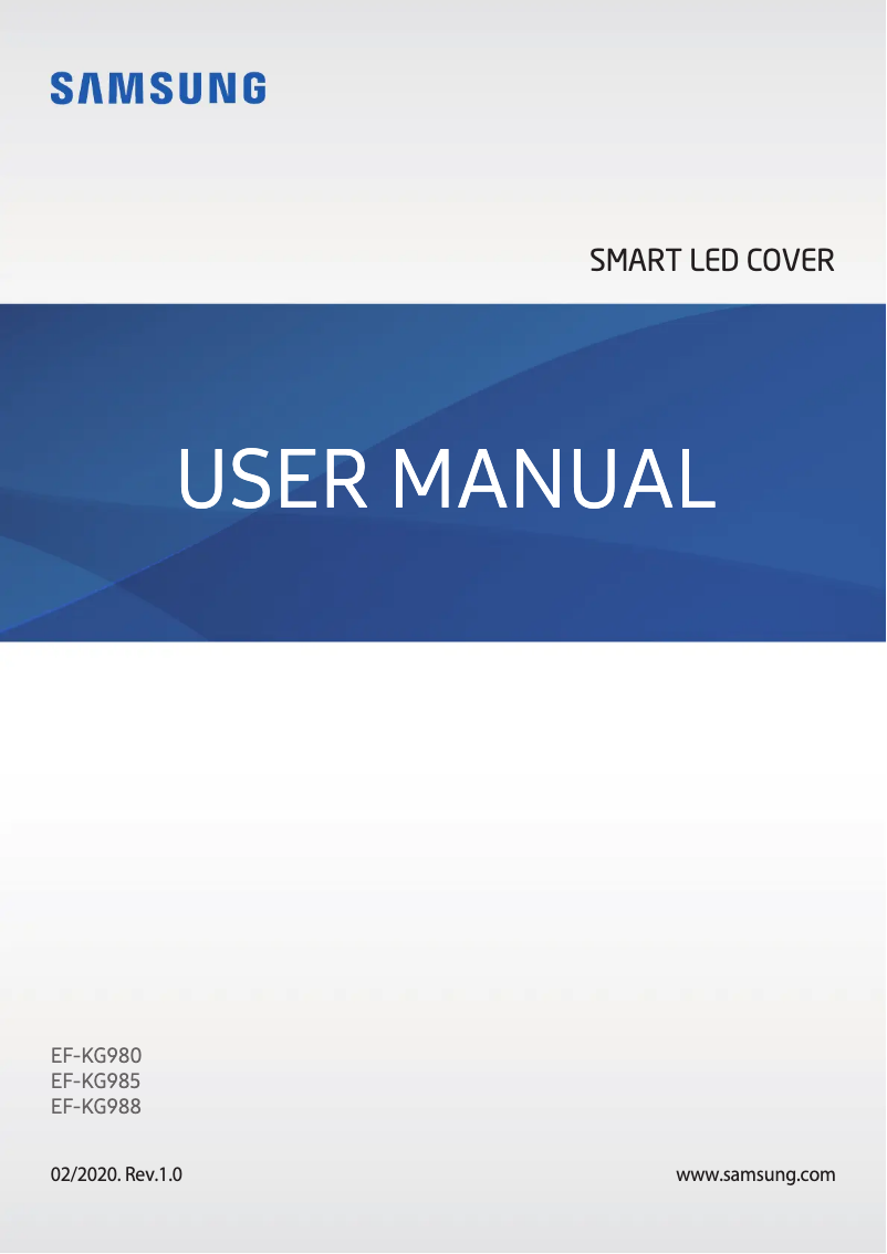 Image de la première page du manuel de l'appareil EF-KG988