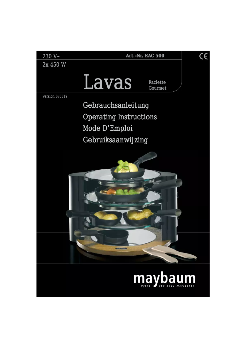 Image de la première page du manuel de l'appareil Lavas RAC 500
