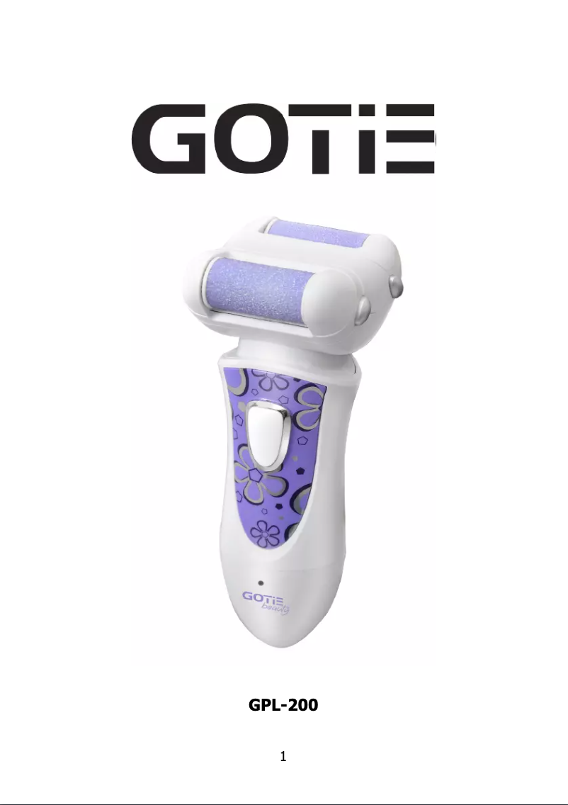 Page n°1 - Manuel utilisateur GOTIE GPL-200