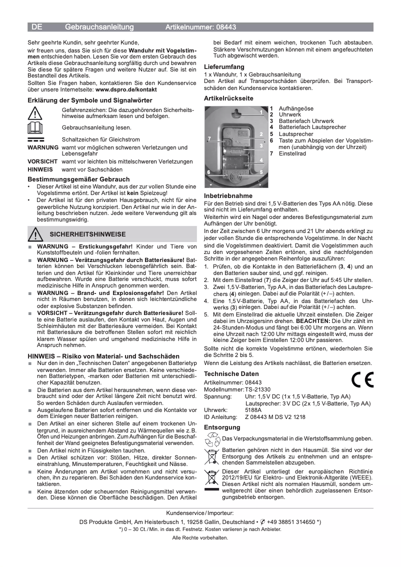 Page 1 de la notice Manuel utilisateur EasyMaxx 08443