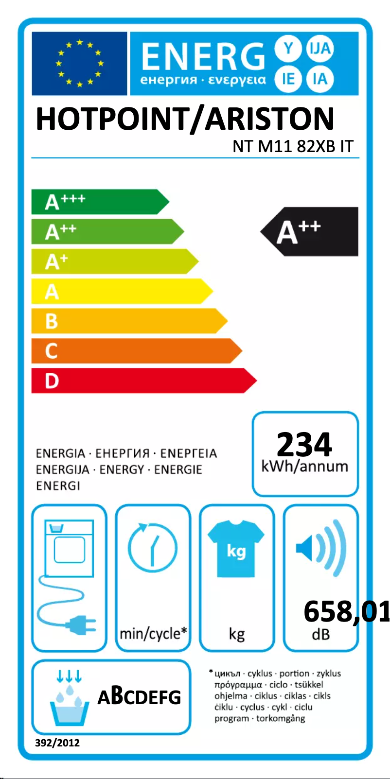 Page 1 de la notice Manuel utilisateur Hotpoint NT M11 82XB IT