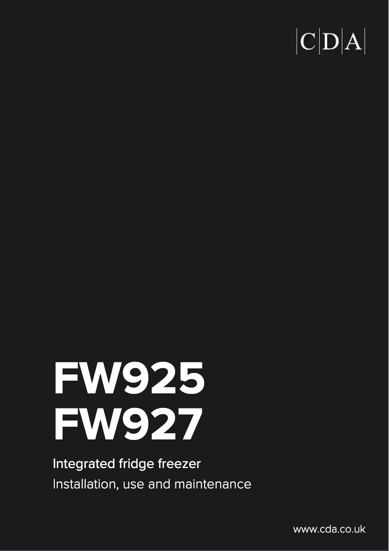 Page n°1 - Manuel utilisateur CDA FW927