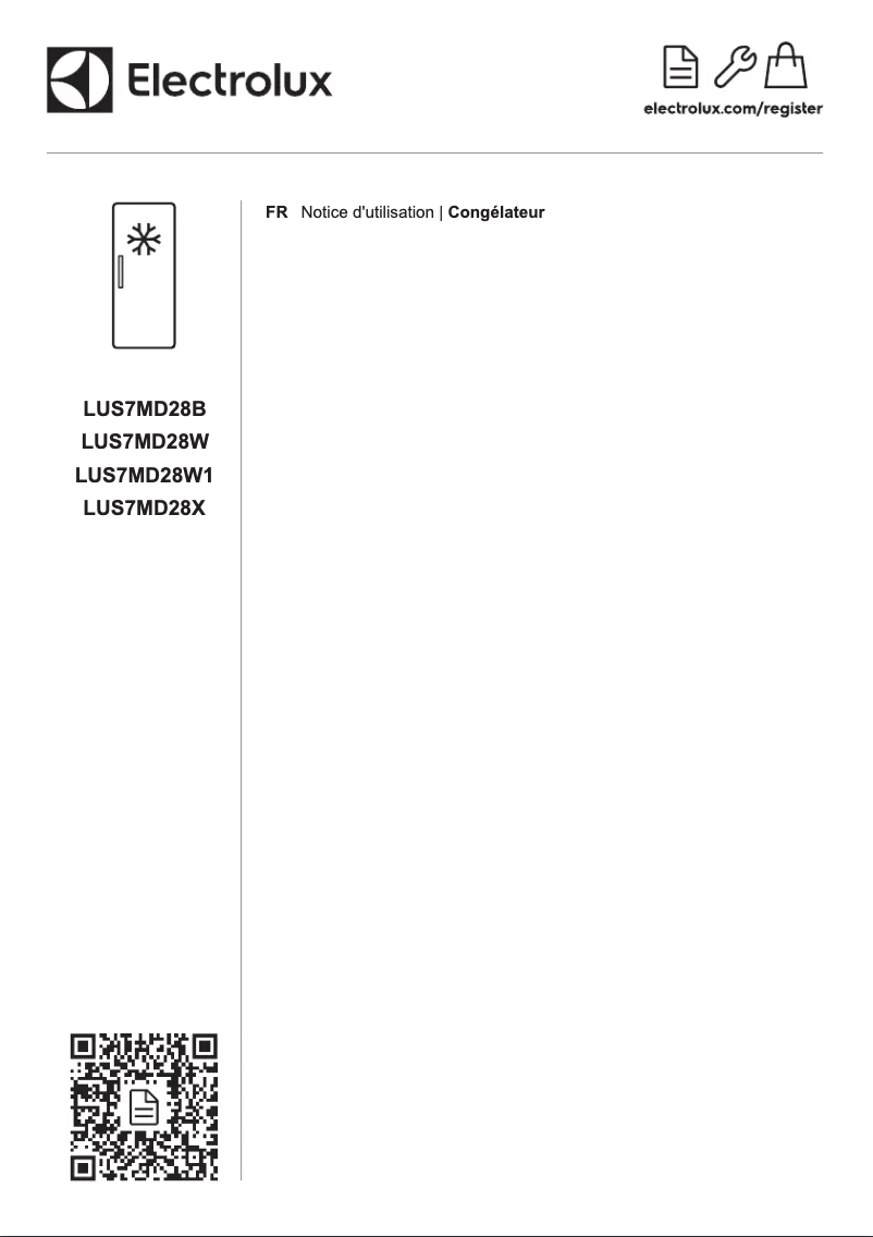 Page 1 de la notice Manuel utilisateur Electrolux LUS7MD28W1