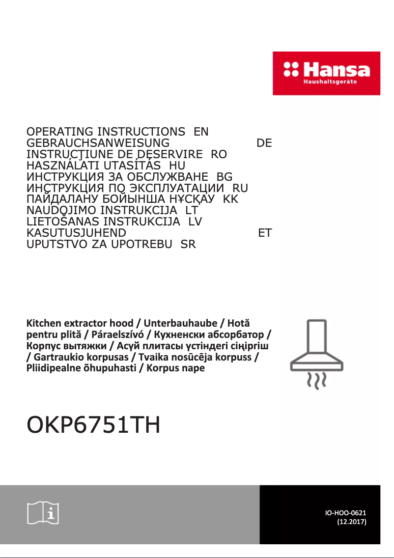 Page n°1 - Manuel utilisateur Hansa OKP6751TH