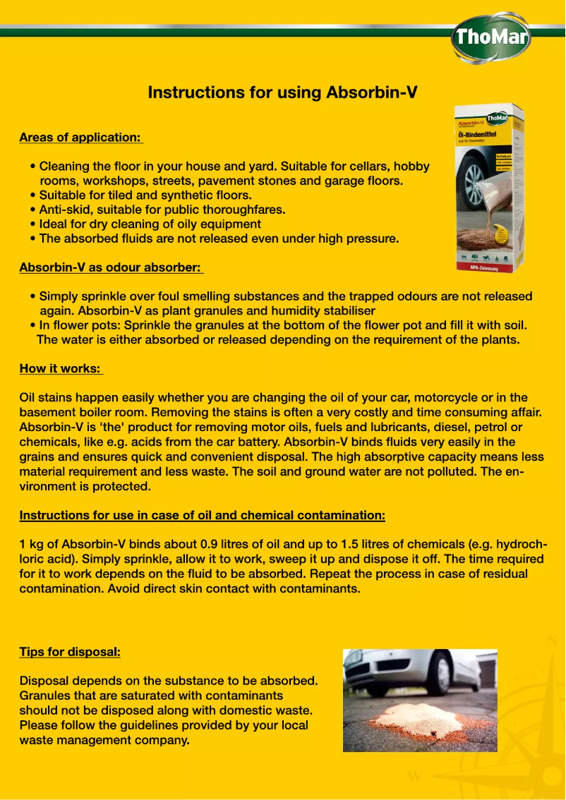 Page 1 de la notice Manuel utilisateur ThoMar Absorbin-V