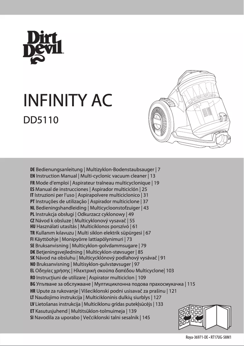 Página 1 del manual Manual de usuario Dirt Devil INFINITY AC