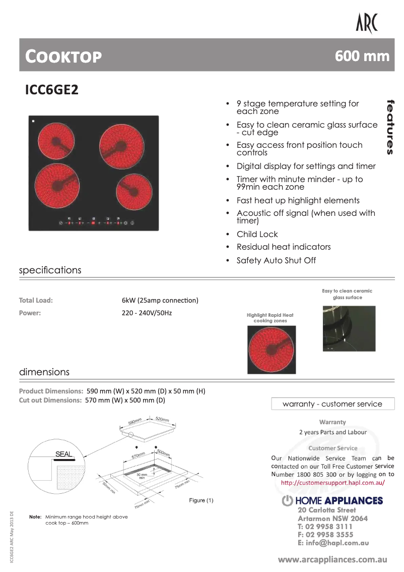 Page 1 de la notice Manuel utilisateur ARC AP6C
