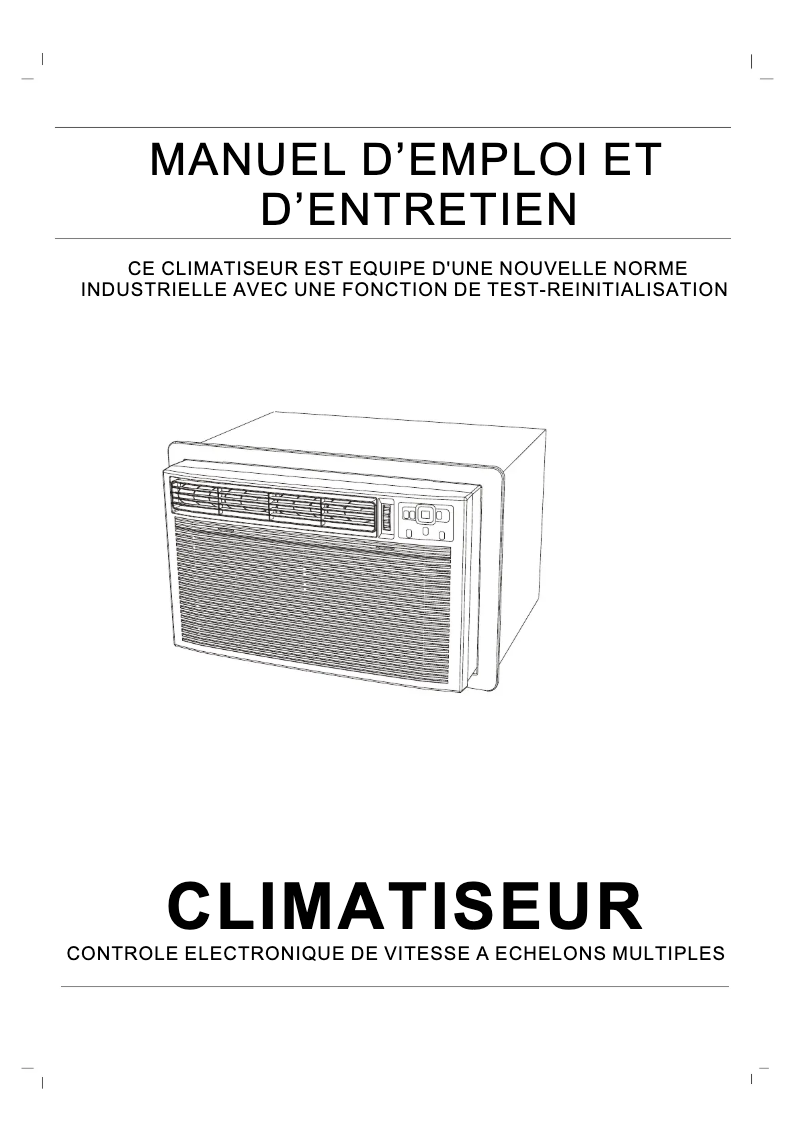 Page n°1 - Manuel utilisateur Frigidaire FAH125P2T