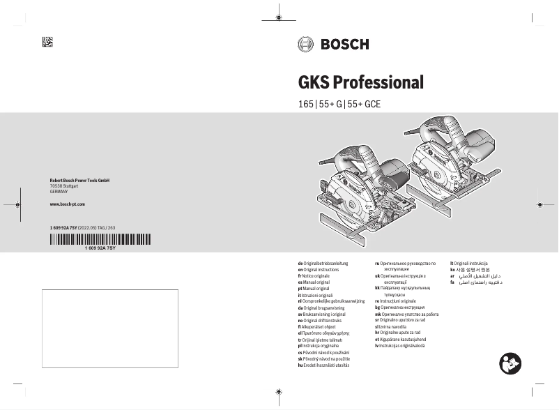 Page n°1 - Manuel utilisateur Bosch GKS 55+ GCE Professional