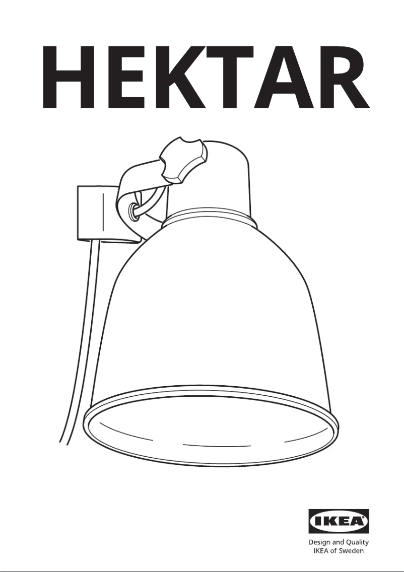 Page 1 de la notice Manuel utilisateur Ikea HEKTAR 502.165.40