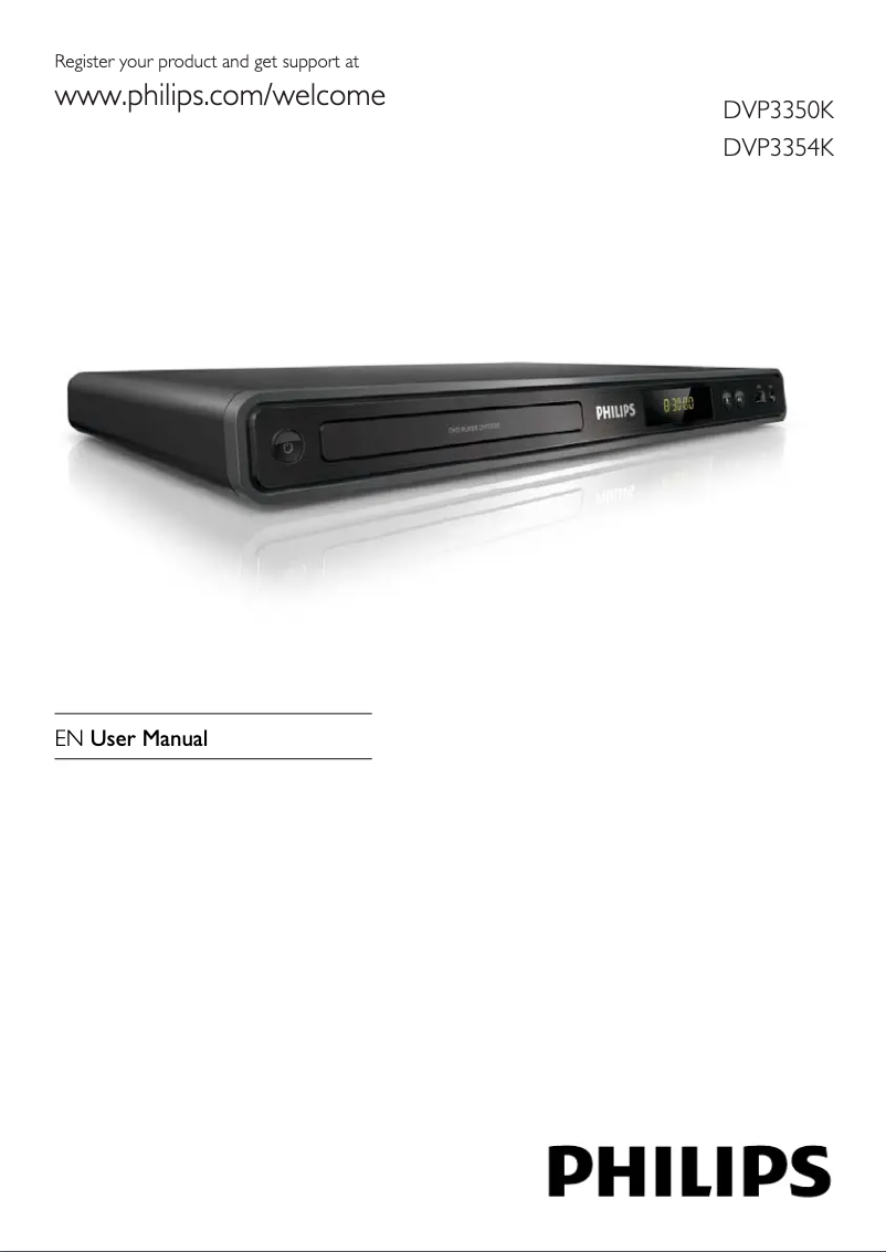 Page 1 de la notice Manuel utilisateur Philips DVP3354K