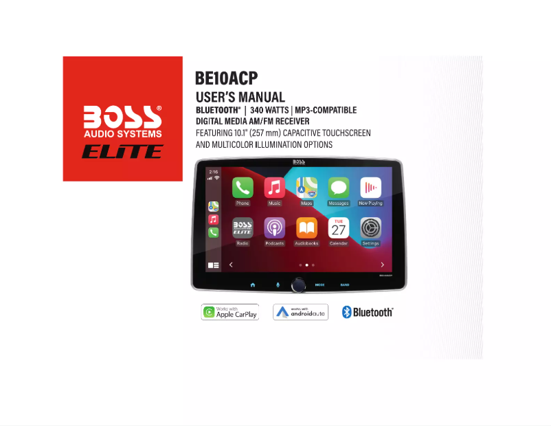 Page 1 de la notice Manuel utilisateur Boss BE10ACP