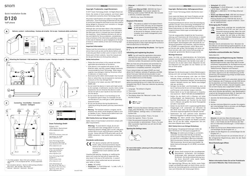 Image de la première page du manuel de l'appareil D120