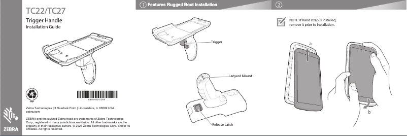 Page 1 de la notice Guide d'installation Zebra TC27
