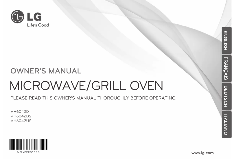 Page 1 de la notice Manuel utilisateur LG MH6042US